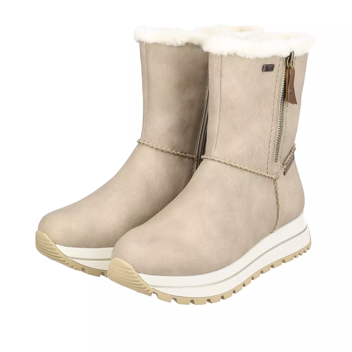 BOTKI RIEKER N4052/60 BEIGE - obrazek 3