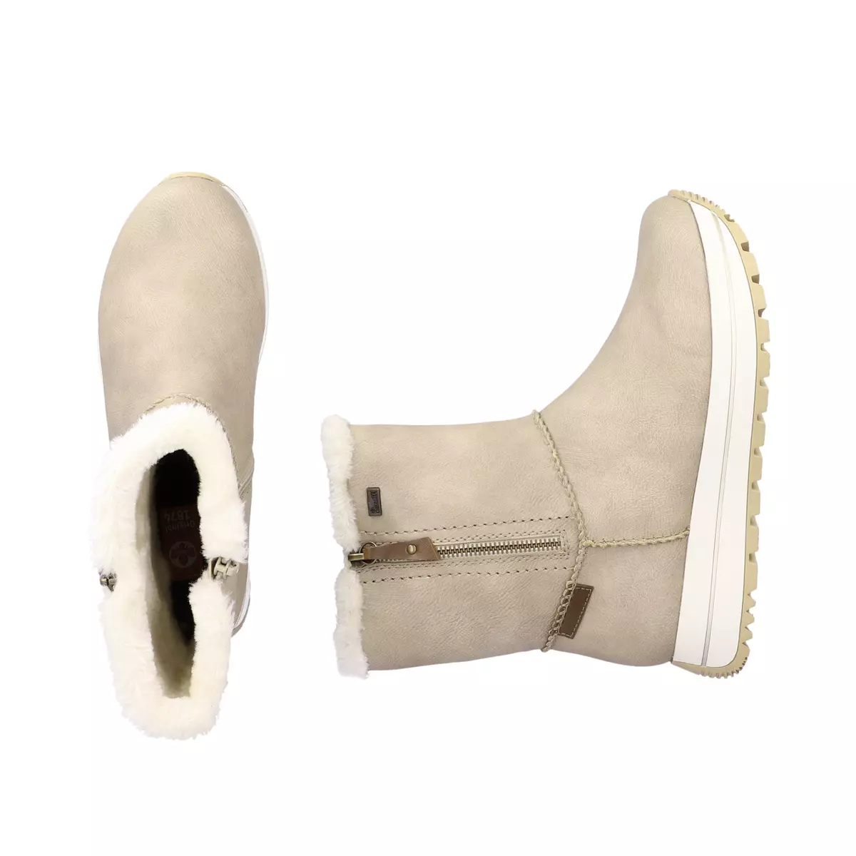 BOTKI RIEKER N4052/60 BEIGE - obrazek 2