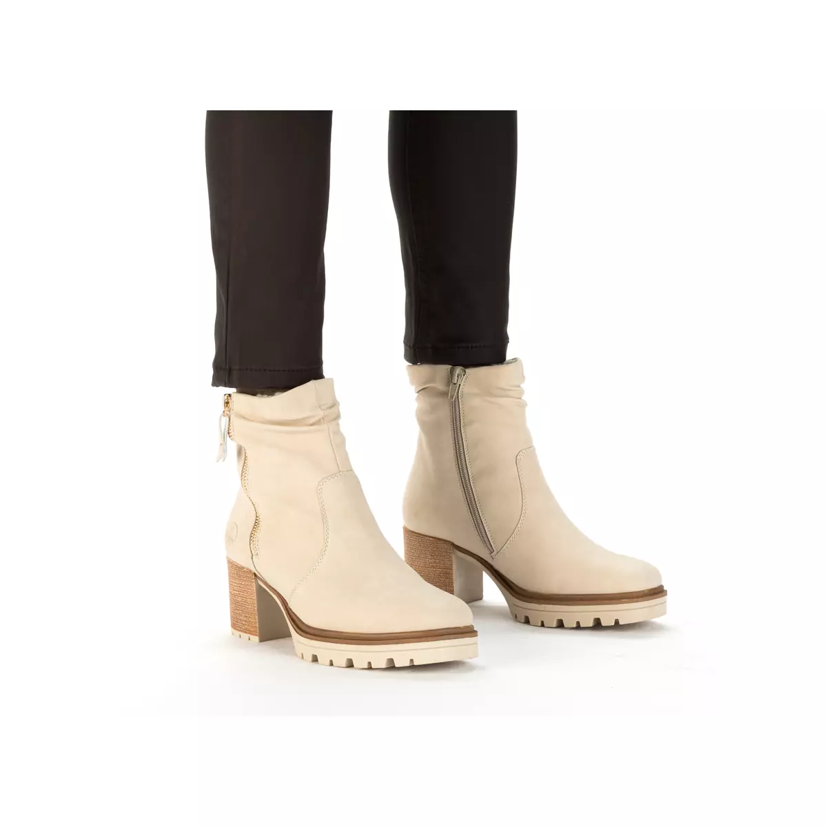 BOTKI RIEKER Y9041/60 BEIGE - obrazek 2