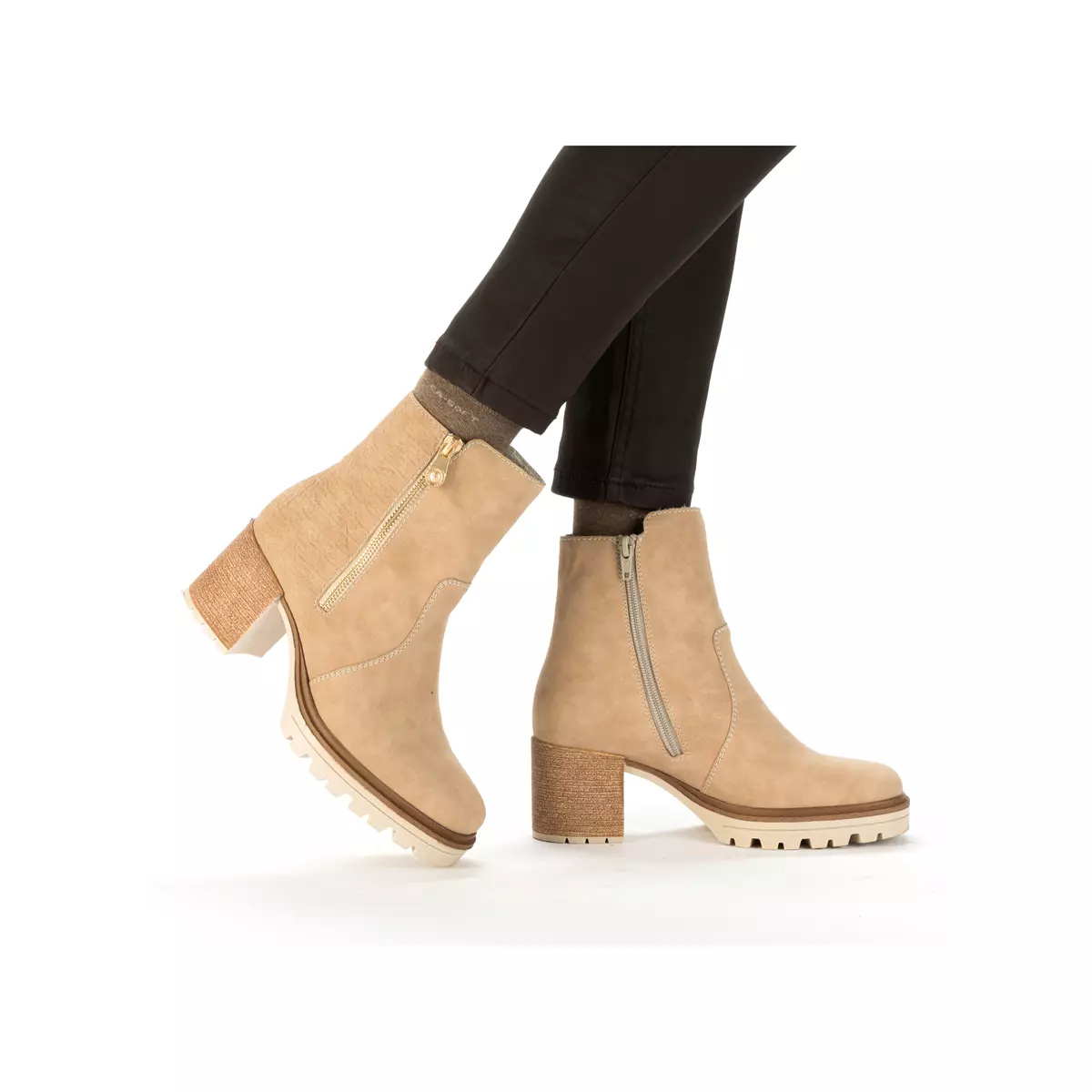 BOTKI RIEKER Y9060/60 BEIGE - obrazek 2