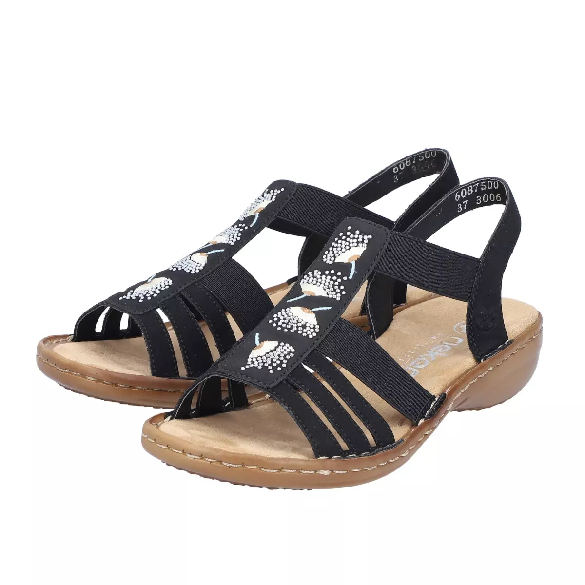 SANDAŁY RIEKER 60875/00 SCHWARZ - obrazek 3