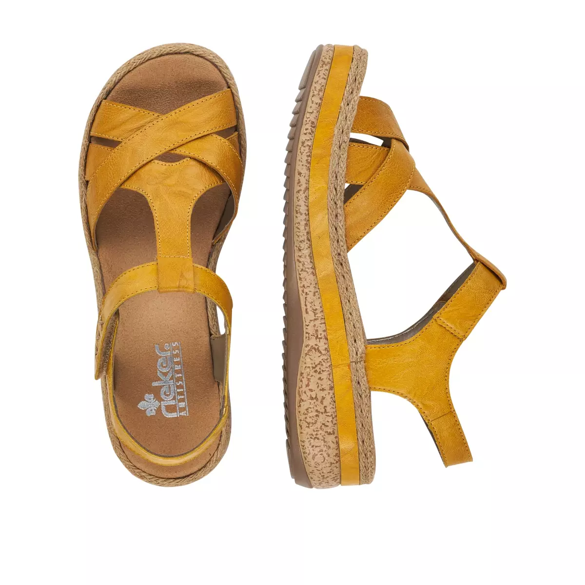 SANDAŁY RIEKER V0919/68 GELB - obrazek 2