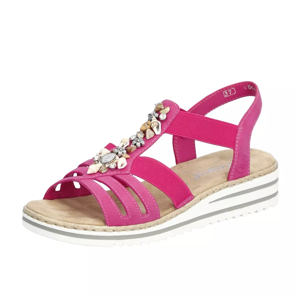 SANDAŁY RIEKER V0649/31 MAGENTA - obrazek 10