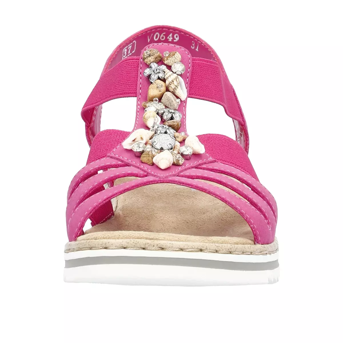 SANDAŁY RIEKER V0649/31 MAGENTA - obrazek 5