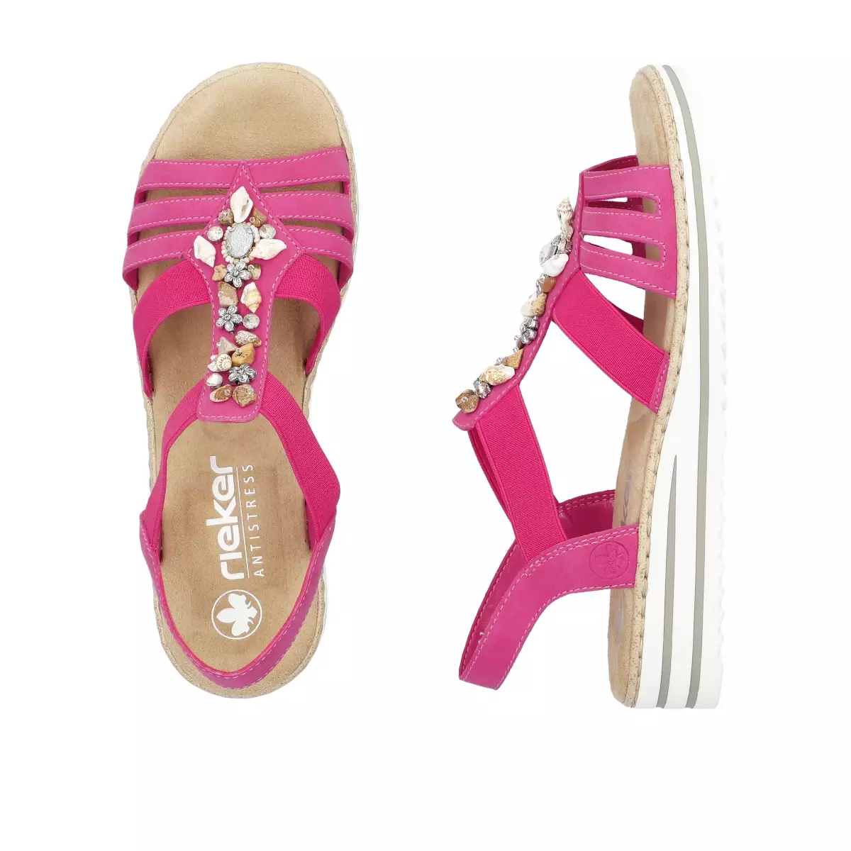 SANDAŁY RIEKER V0649/31 MAGENTA - obrazek 2