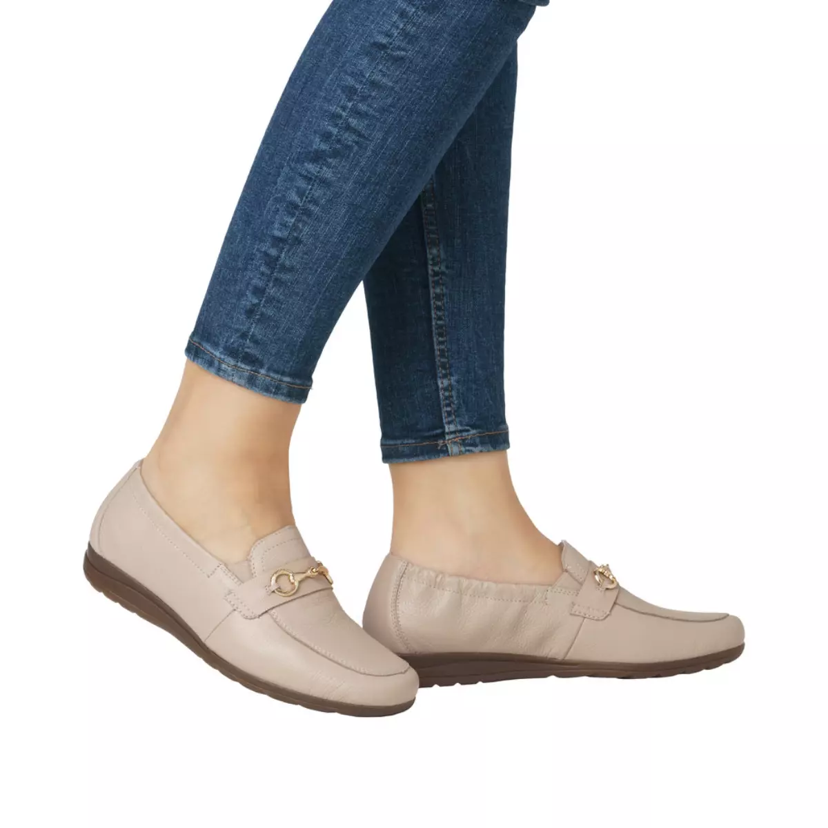 MOKASYNY RIEKER L9354/60 BEIGE - obrazek 2