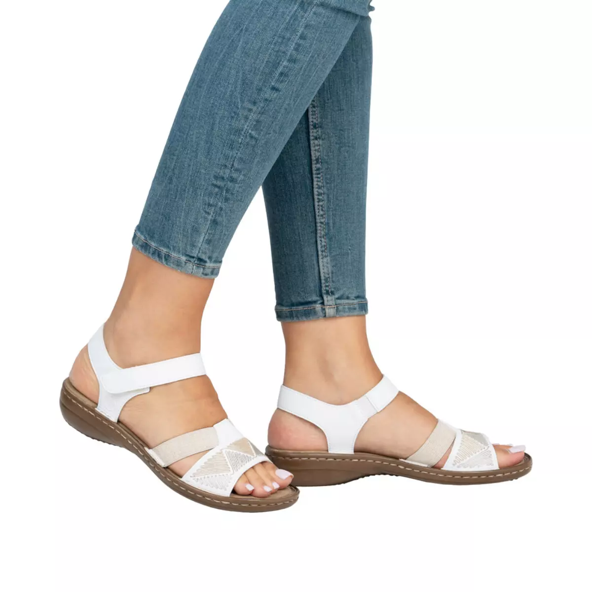 SANDAŁY RIEKER 608C4/80 WEISS - obrazek 2