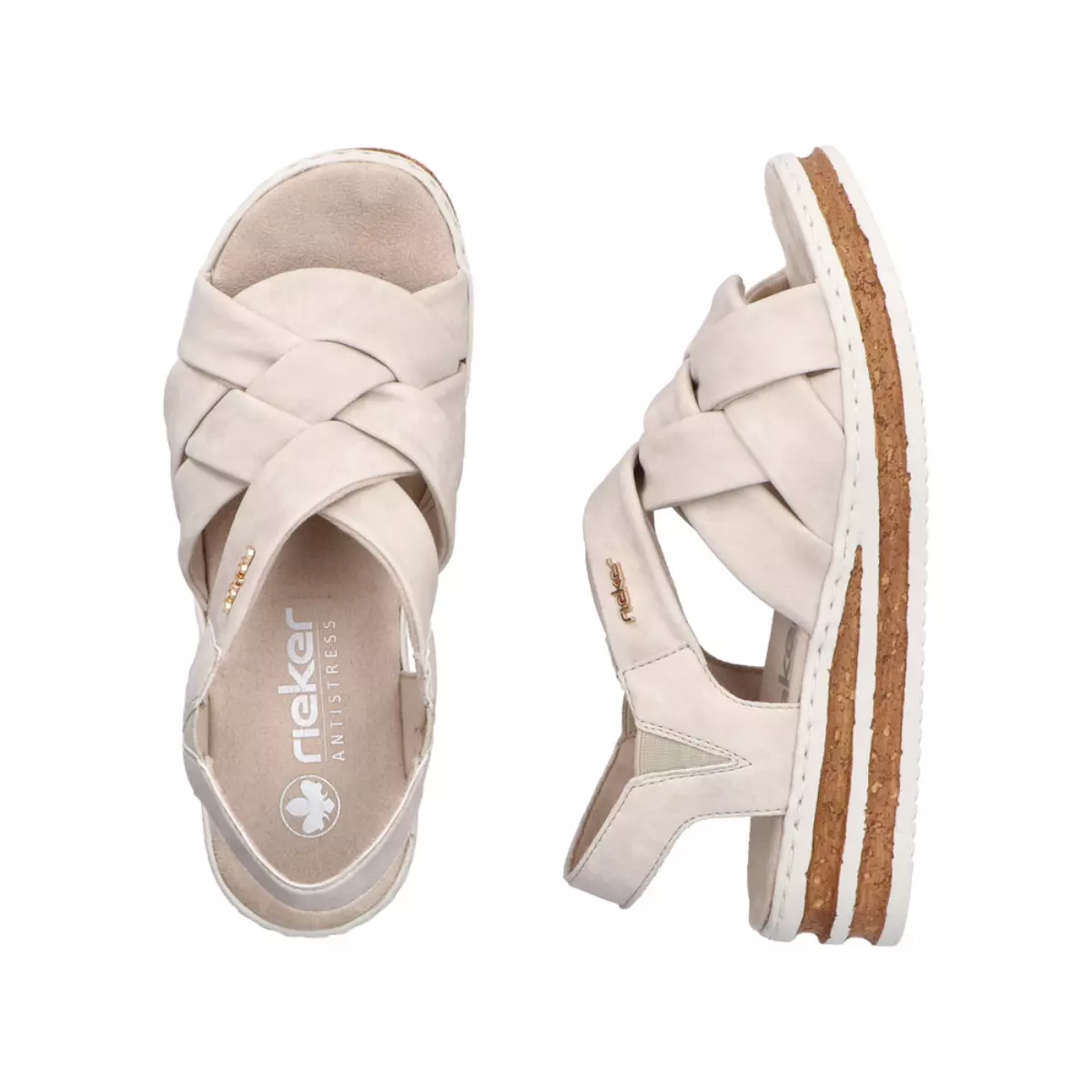 SANDAŁY RIEKER 62908/60 BEIGE - obrazek 6