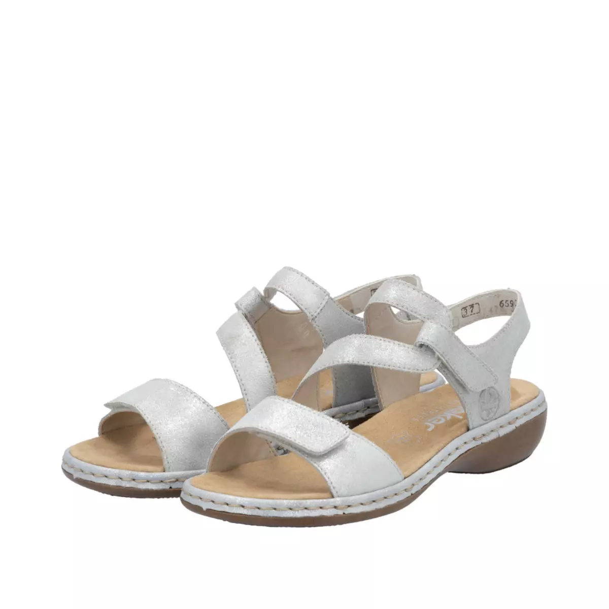 SANDAŁY RIEKER 659C7/93 SILBER PLATIN - obrazek 4