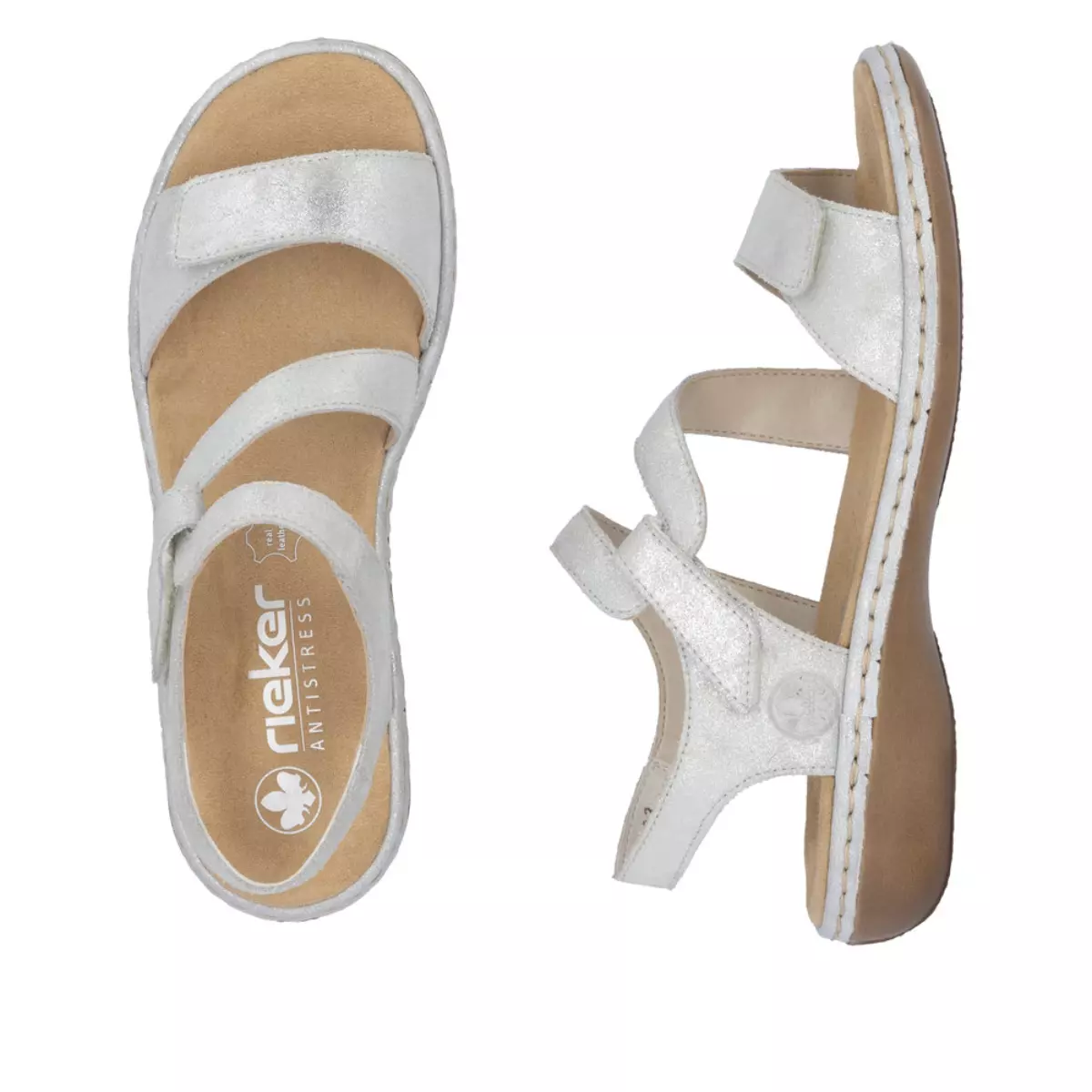 SANDAŁY RIEKER 659C7/93 SILBER PLATIN - obrazek 3