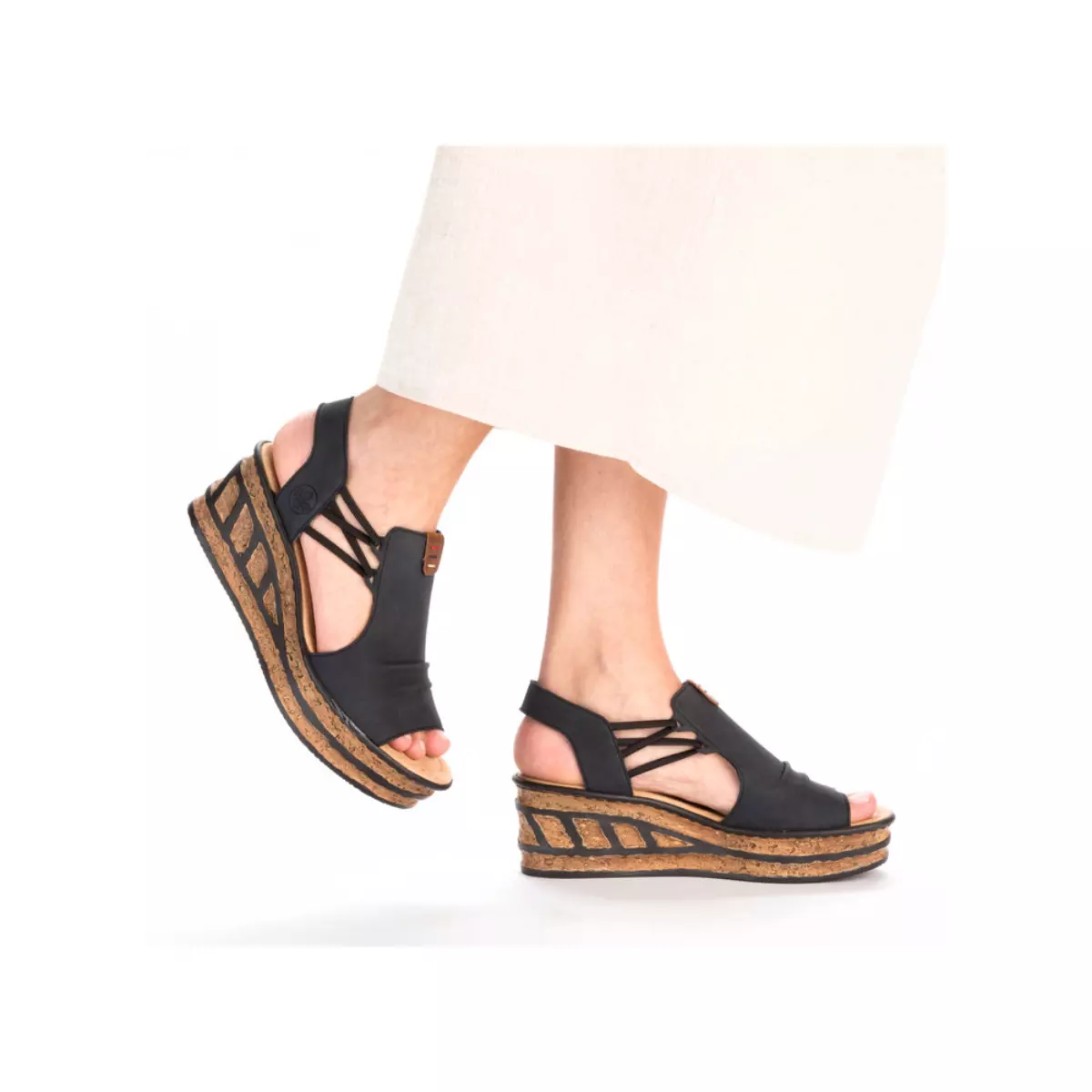 SANDAŁY RIEKER 68175/14 BLAU - obrazek 3