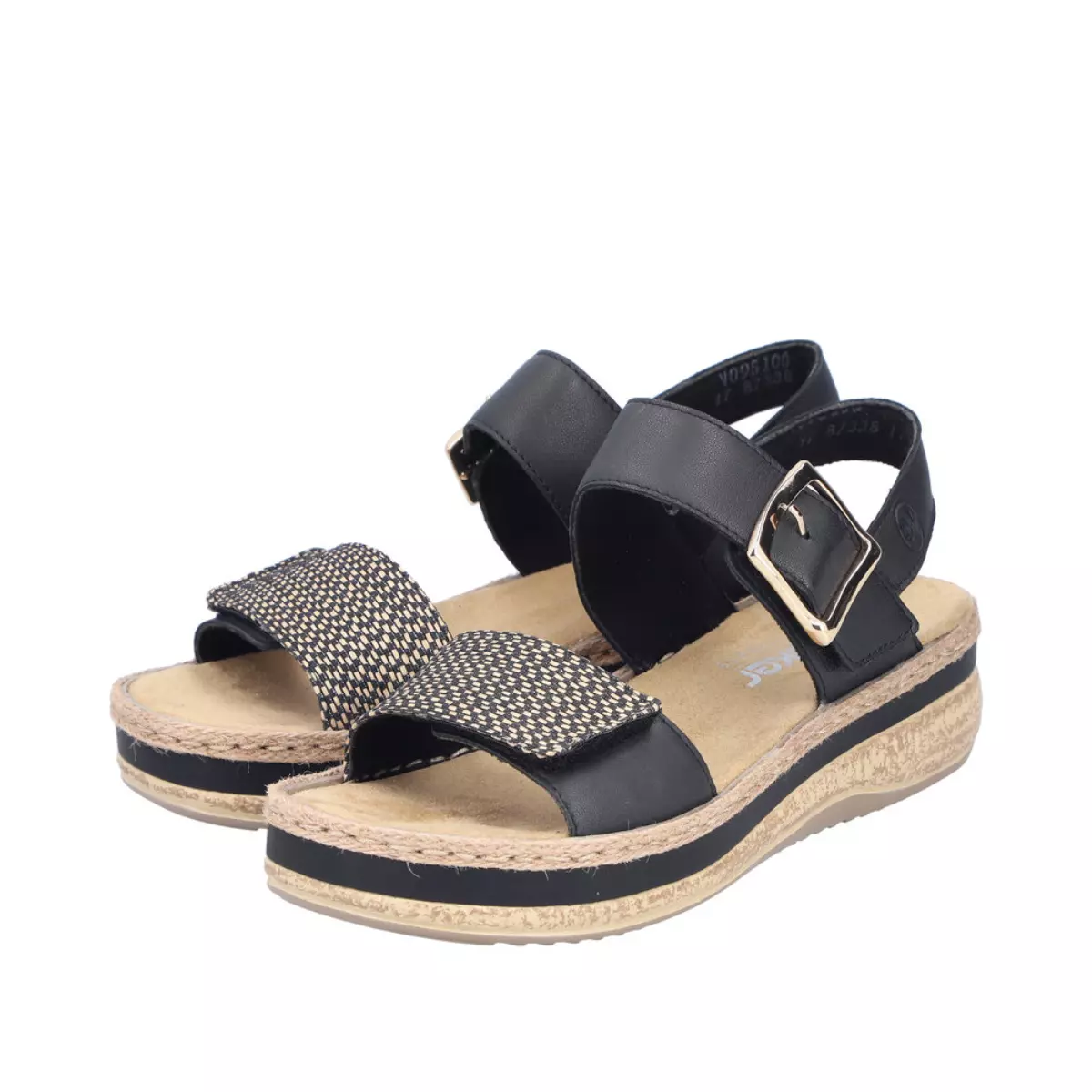 SANDAŁY RIEKER V0951/00 SCHWARZ - obrazek 5
