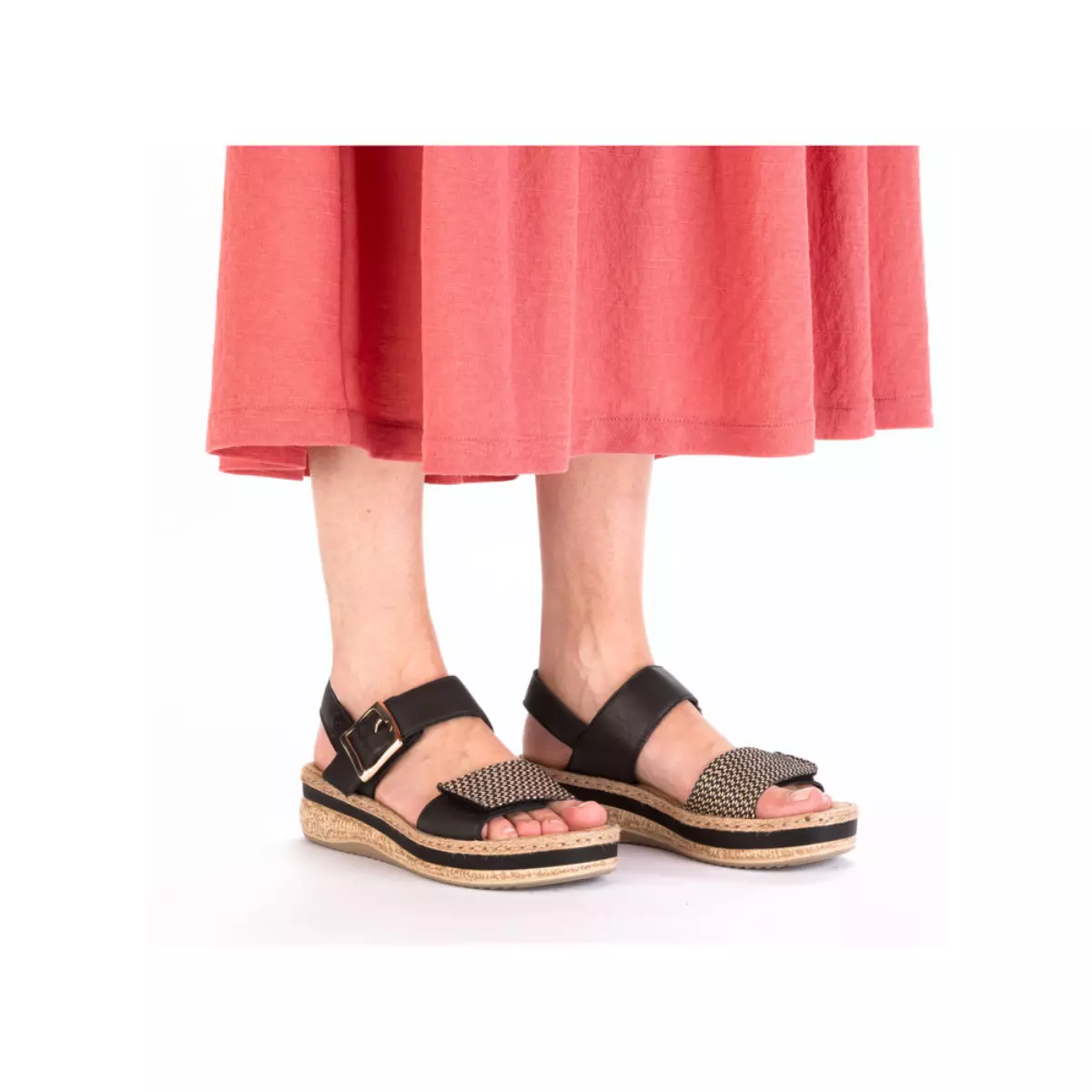 SANDAŁY RIEKER V0951/00 SCHWARZ - obrazek 3