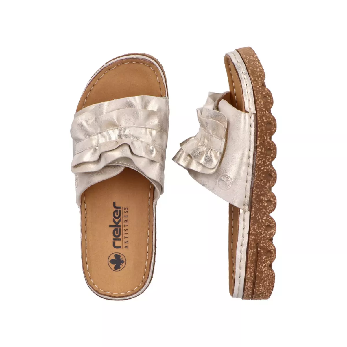 KLAPKI RIEKER V8763/60 BEIGE - obrazek 5