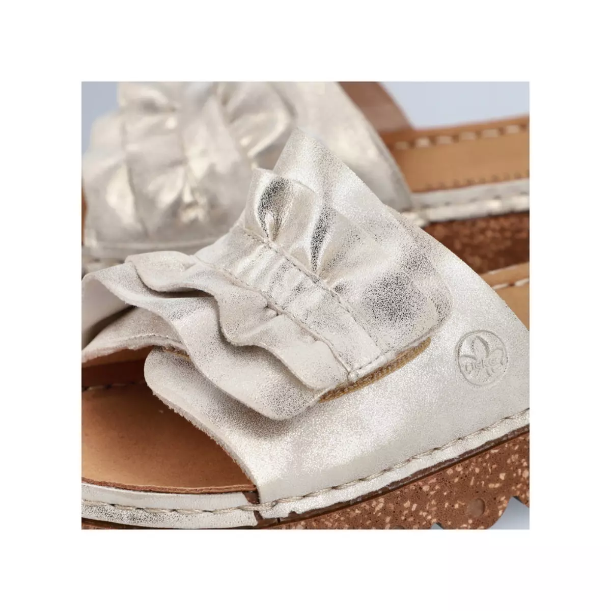 KLAPKI RIEKER V8763/60 BEIGE - obrazek 2