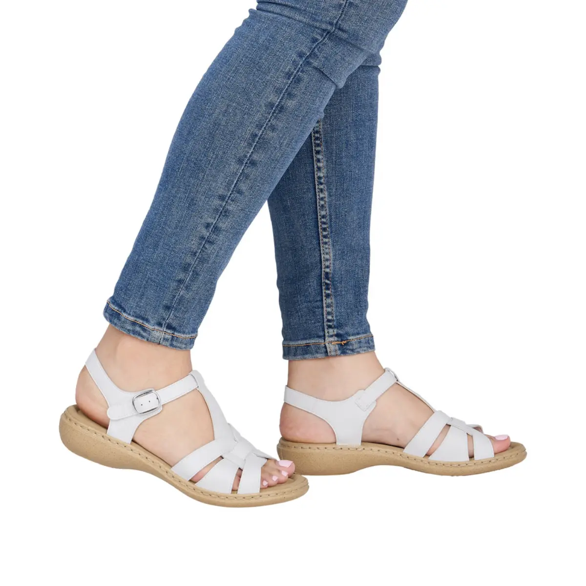 SANDAŁY RIEKER 61853/80 WEISS - obrazek 2