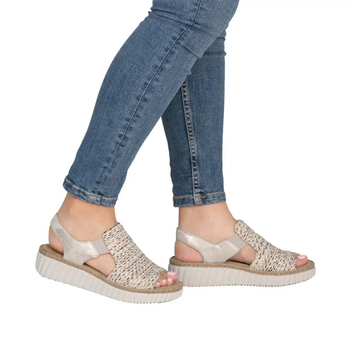 SANDAŁY RIEKER 69276/60 BEIGE - obrazek 2