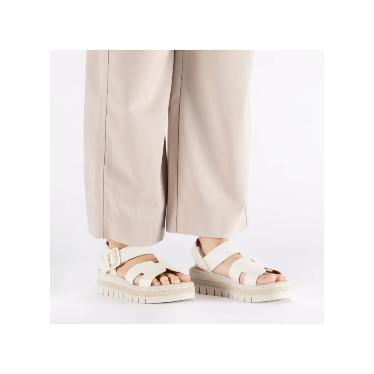 SANDAŁY RIEKER V4952/60 BEIGE - obrazek 3