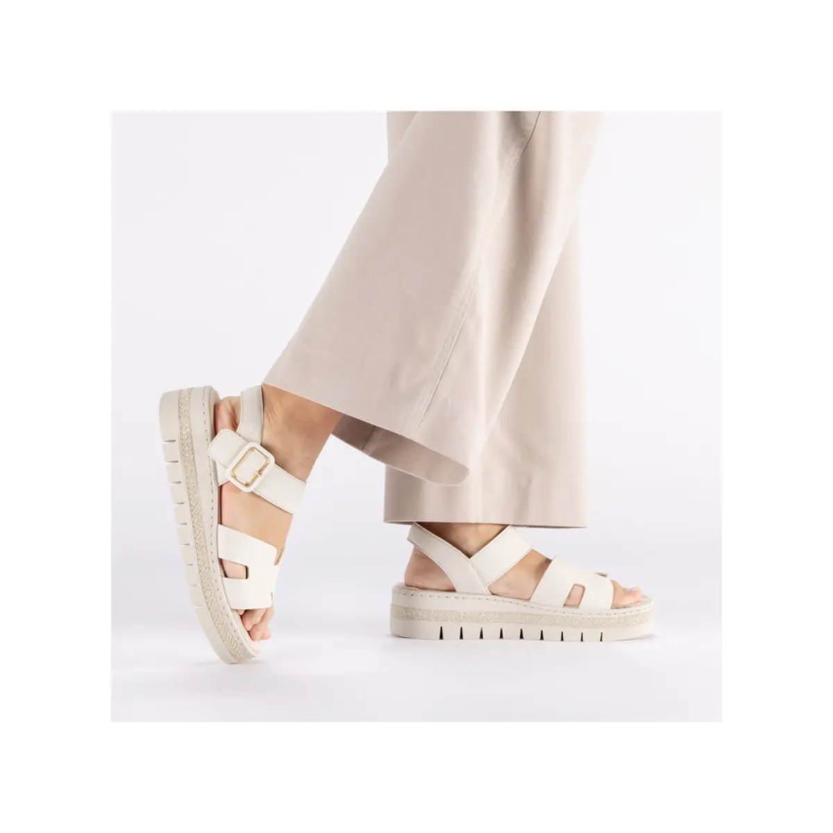 SANDAŁY RIEKER V4952/60 BEIGE - obrazek 2