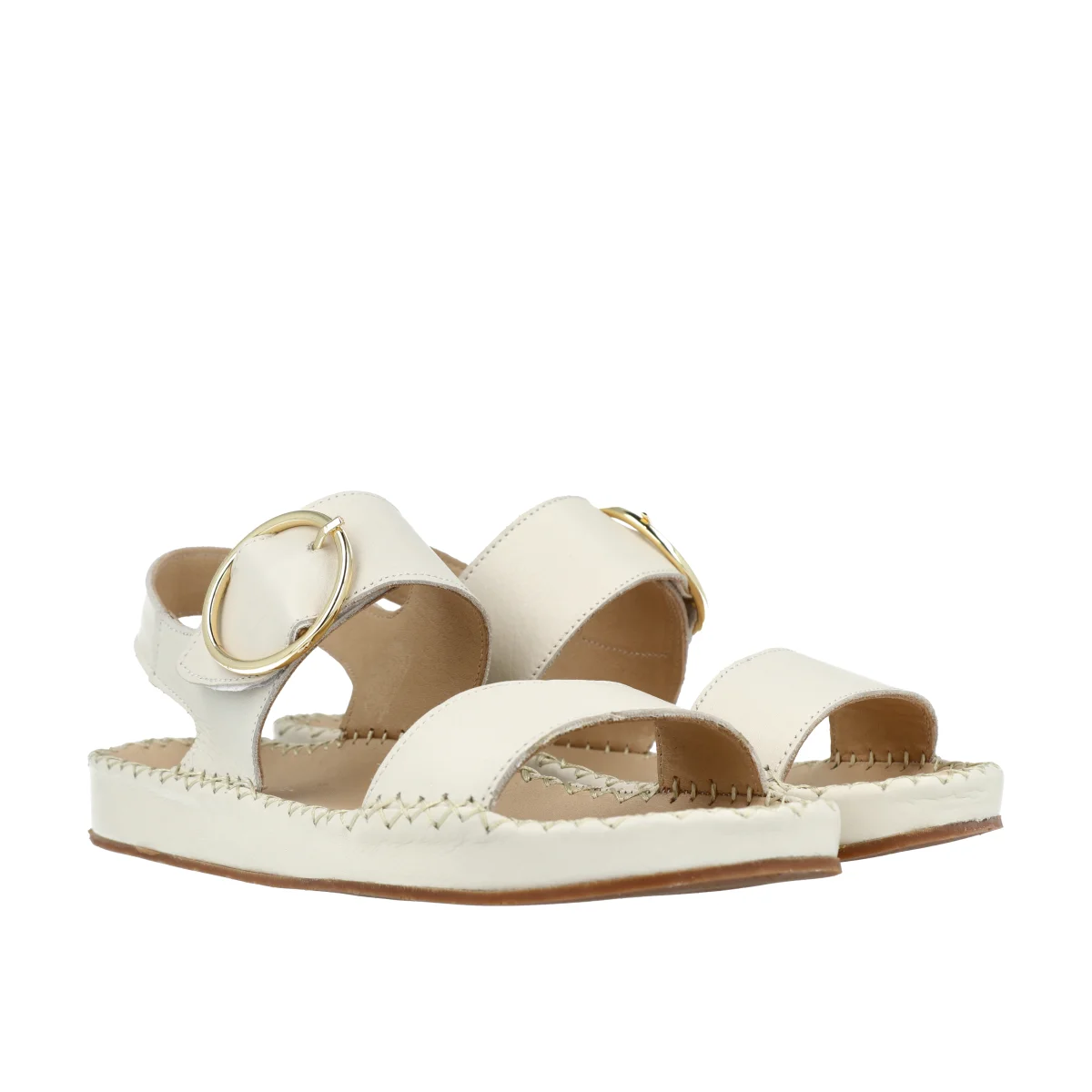 SANDAŁY LA STRADA 01101 CREMA - obrazek 2