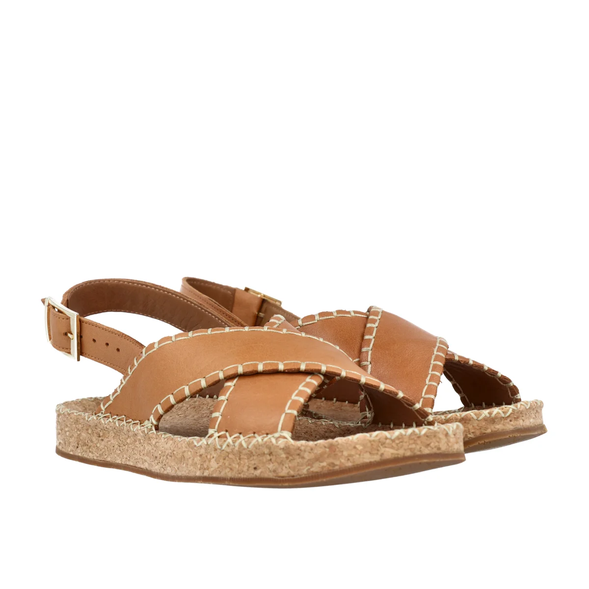 SANDAŁY LA STRADA 01111 COCONUT - obrazek 2