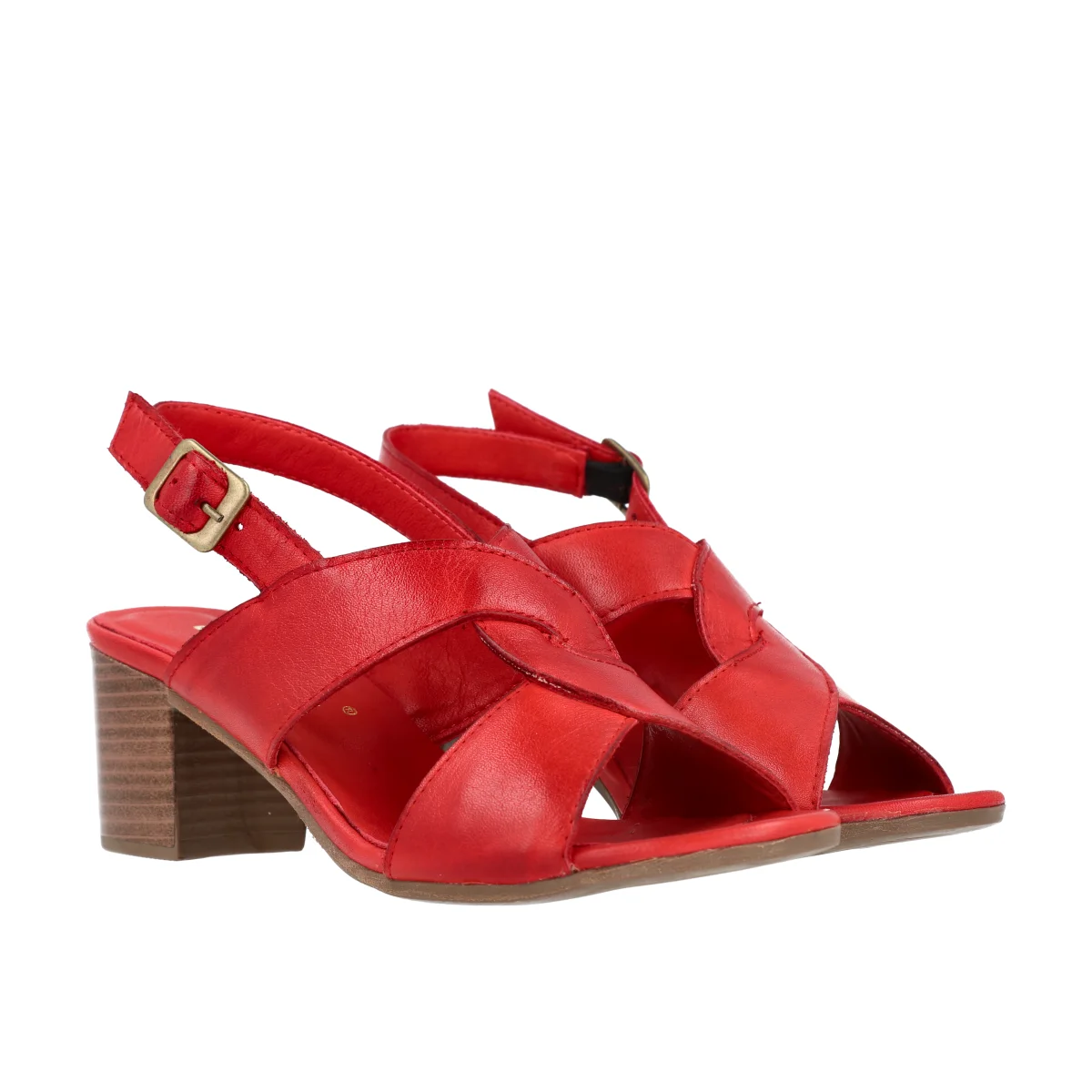 SANDAŁY LA STRADA 26Y12501 RED - obrazek 2