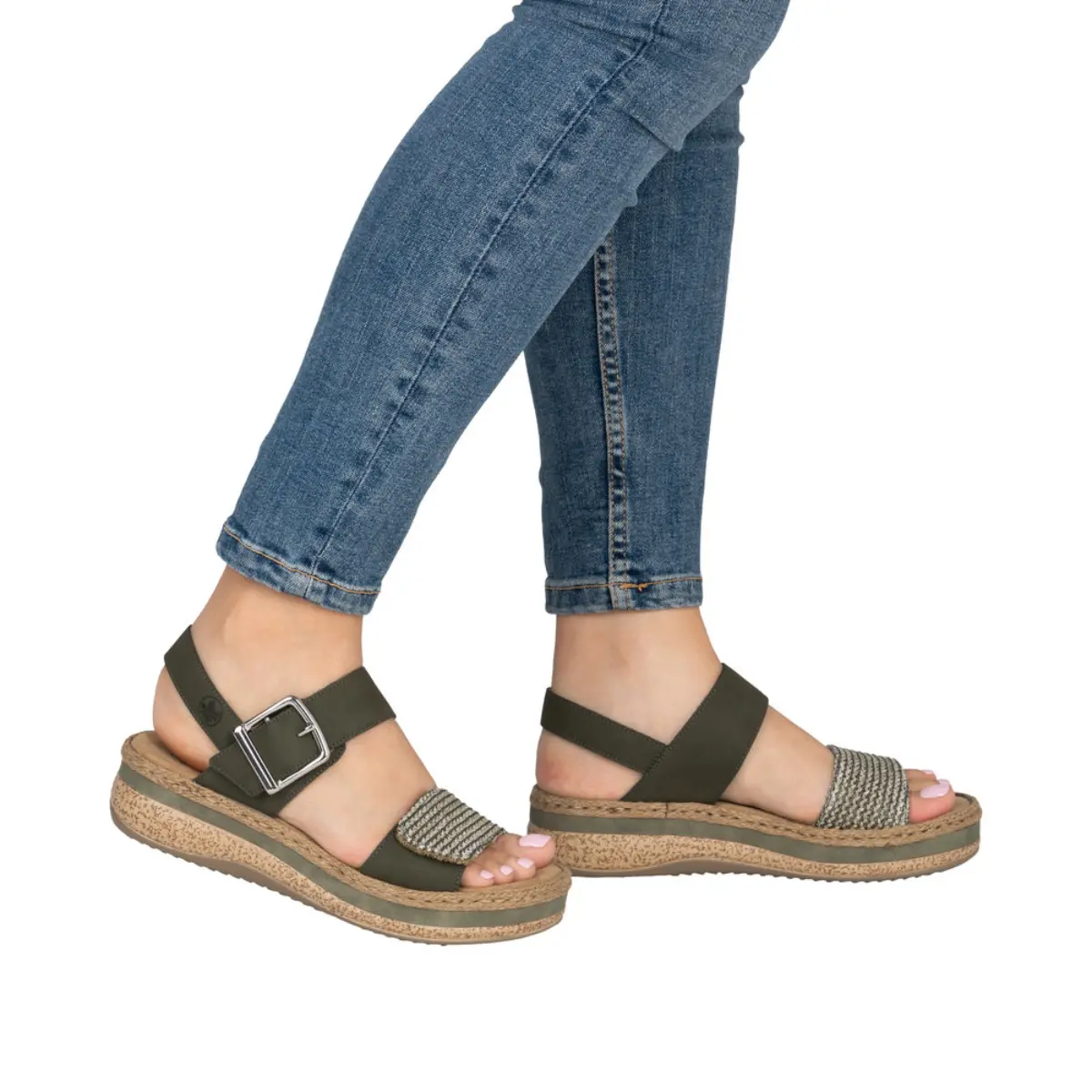 SANDAŁY RIEKER V0951/54 GRUN - obrazek 2